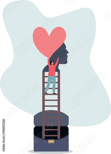 Woman character solve mental problems, learn self accepting and how to find herself.person's life situation and his activities.