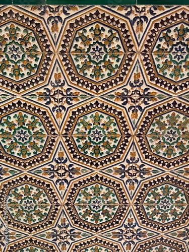 Bilde på lerret Traditional Andalusian ceramic tile pattern from Seville, Spain