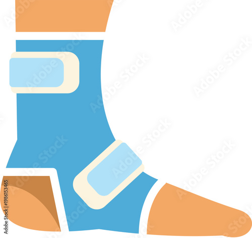 Ankle brace providing support, protecting leg during rehabilitation process