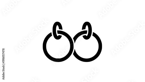 Handcuffs icon in simple black outline style