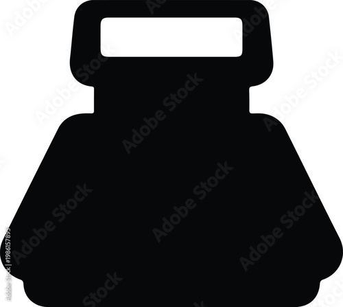 Silhouette old inkwell with pen holder ancient writing tool vector design