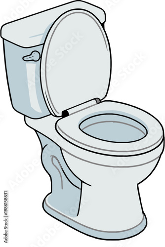 화장실 변기 45도 아이콘 일러스트 - 욕실 위생 화장실 시설 심플 이미지