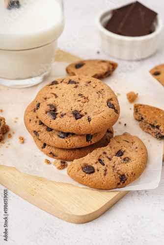 Wooden board of tasty cooki...