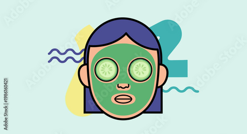 Woman Wearing Face Mask.