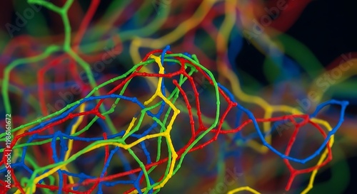 Molecular Structure Visualization of Complex Proteins and DNA Strands.