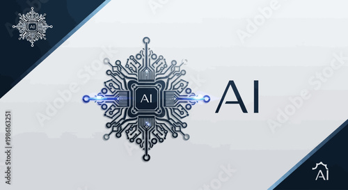 Artificial Intelligence Technology Logo Design.