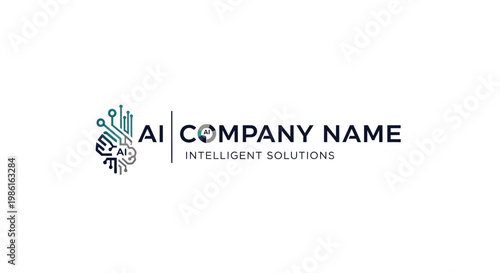 AI company logo with intelligent solutions.