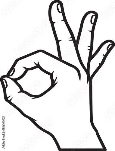 A hand making an okay sign
