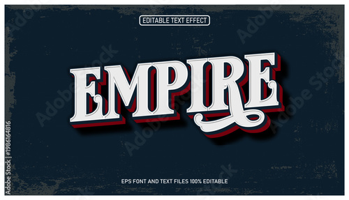 Empire editable text effect victorian style	