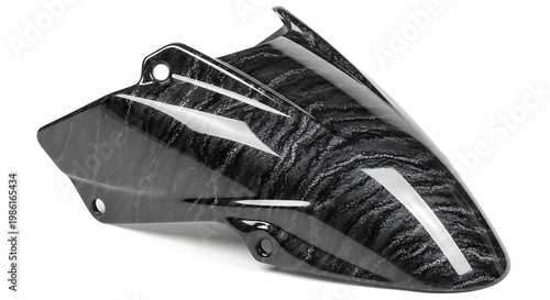 Black Carbon Fiber Motorcycle Windshield Fairing Replacement Part.