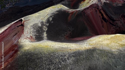 Aerial View Tajogaite Volcanic Crater and Los Llanos Lava Aftermath La Palma Canary Islands Spain; Seismic Activity Monitoring Volcanology and Future Eruption Forecasting