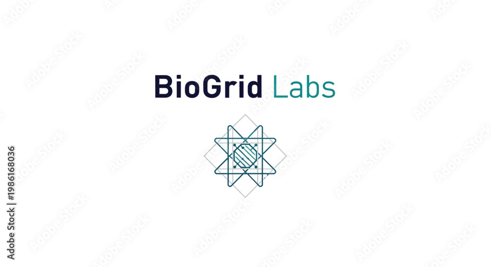 Fototapeta premium BioGrid Labs logo on white background.