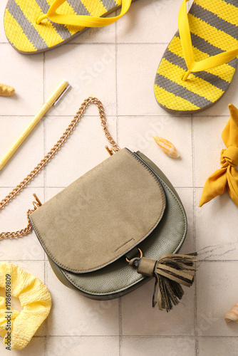 Stylish bag and different a...