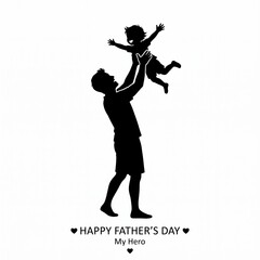 Happy Father's day enjoy with her son vector