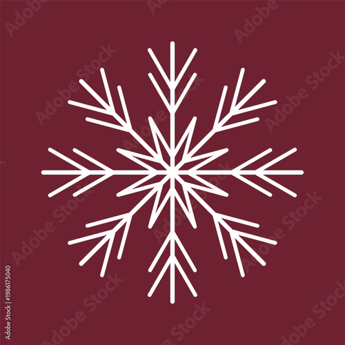 Pictograms isolated on a white background. Christmas snowflake icons isolated. Snowflake icon outline style.