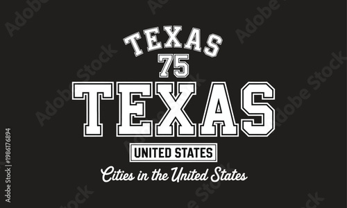 Vintage texas 75 design a retro tribute to the lone star state and its cities