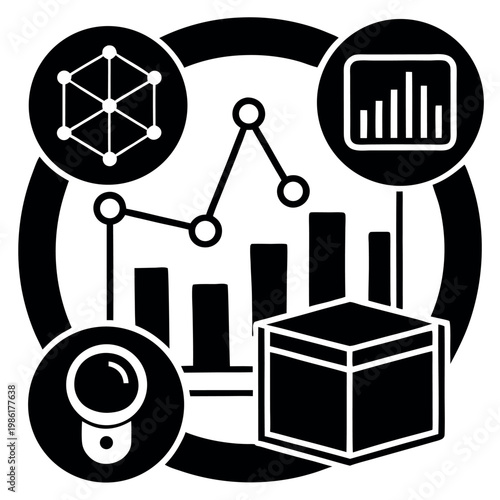 Data analytics illustration. 