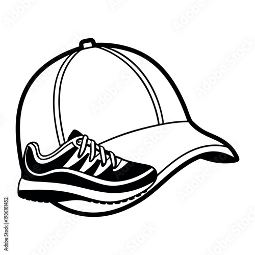 vector illustration of a pair of sports shoes
