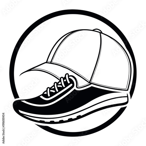 vector illustration of a pair of sports shoes