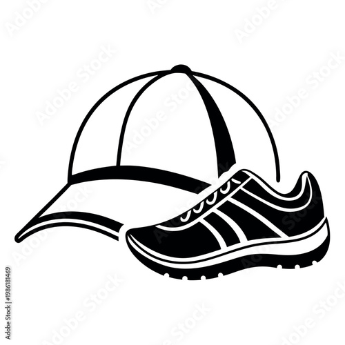 vector illustration of a pair of sports shoes