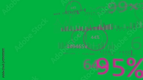 Incoming stream starting magenta HUD sliding left, growing gauges, showing status on transparent