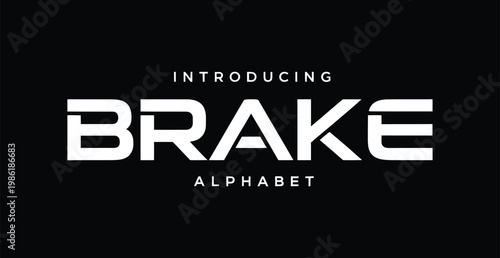 Introducing the Brake Alphabet logo on a black background