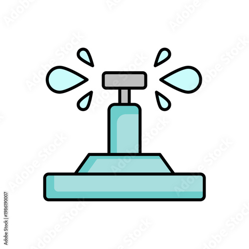 A lawn sprinkler used to water lawns, gardens, and agricultural fields.