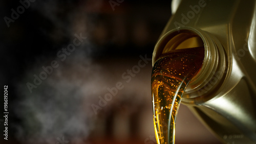 Pouring Fresh New Motor Oil