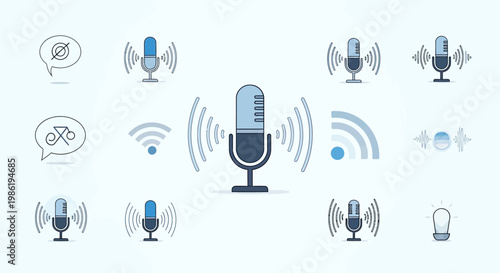 Microphone Radio Broadcasting Communication Device.