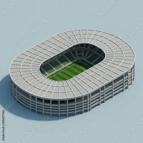 Large Modern Sports Stadium Building.