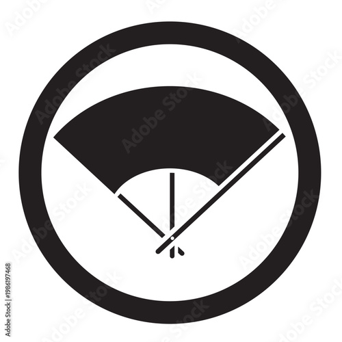 日本の伝統的な器物紋「扇紋」のベクターデータ