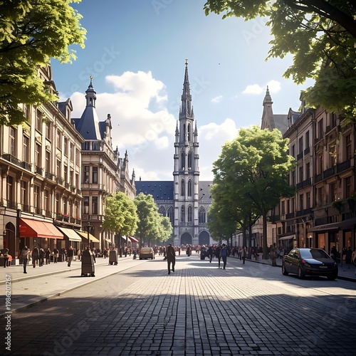 European city street scene (1)