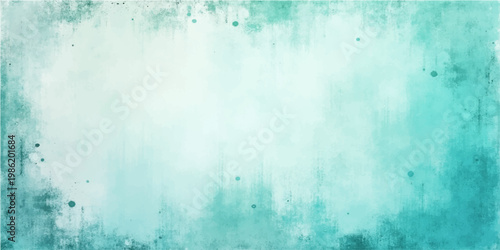 Vector abstract turquoise and teal watercolor wash painting offers a blank canvas for design and artistic projects, the textured, mottled, and variegated surfaces evoke visual intrigue.