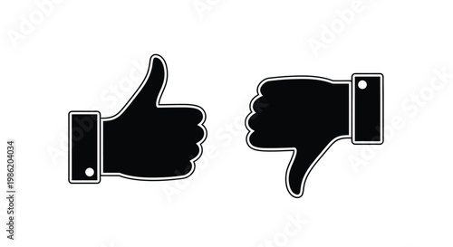 Two hands displaying opposing gestures a visual dichotomy silhouette