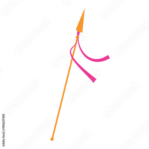 Lança com faixas vetor