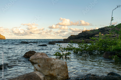 White stone on beach