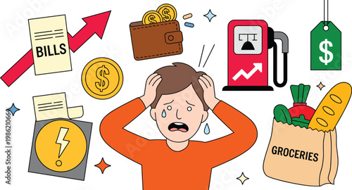 Businessman climbing wooden ladder to golden trophy on clouds for career success achievement and business motivation concept vector illustration