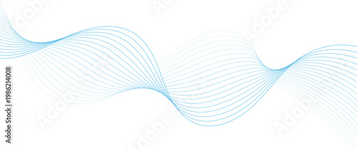 Abstract flowing wave lines on white background wave line for banner template Illustration vector
