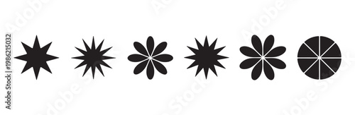 Abstract geometric shapes modern minimalist vector set, flat design elements isolated on white background