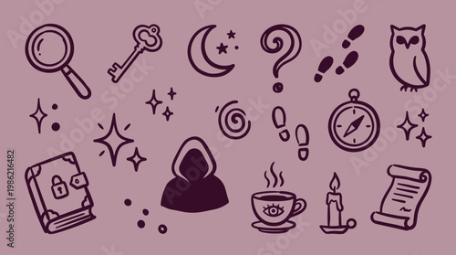 Mysterious Symbols and Objects Collection for Fantasy and Magic Themes