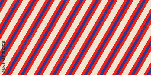 Airmail Envelope frame images with strips. International vintage letter border. Retro air mail postcard with blue and red stripes. Empty classic postal frame. Vector illustration