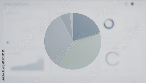 Medium shot of a fundoffunds allocation dashboard focused on a conservative pie chart highlighting lowrisk portfolio distribution with muted colors and blurred background elements.