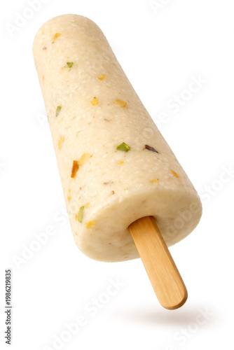   
Authentic Malai Kulfi frozen dessert with almonds and nuts on wooden stick.




Malai Kulfi frozen dessert with almonds and nuts on wooden stick.