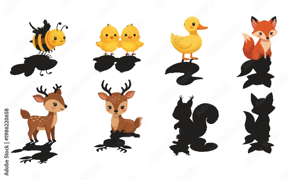 Fototapeta premium Charming animal illustrations for father's day cute designs for cards gifts