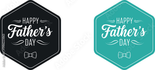 Happy father's day elegant vintage label designs for celebrating dad
