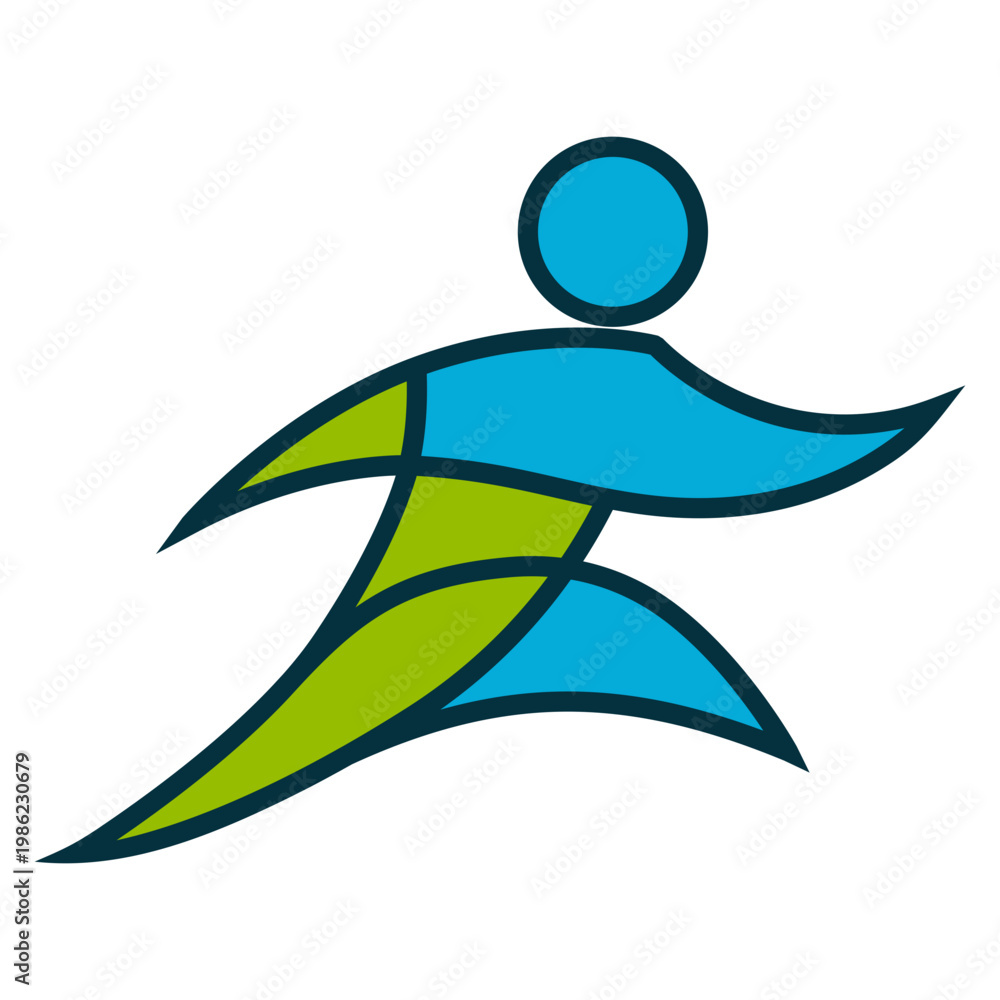 Obraz premium Sport running logo template