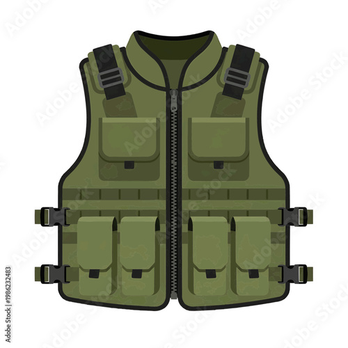 Military vest illustration.