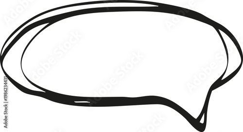 Abstract Oval Speech Bubble Chat Frame