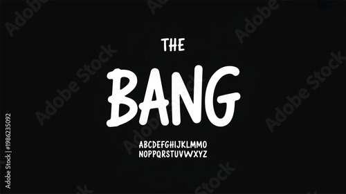 Classic white bold text with minimalist background