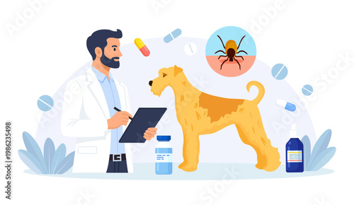 Prevention of Lyme, Encephalitis Diseases. Doctor Removes Encephalitis Ticks. Parasite Carrying Disease. First Aid with Infections Transmitted by Mites. Tick attached to skin, removed with tweezers